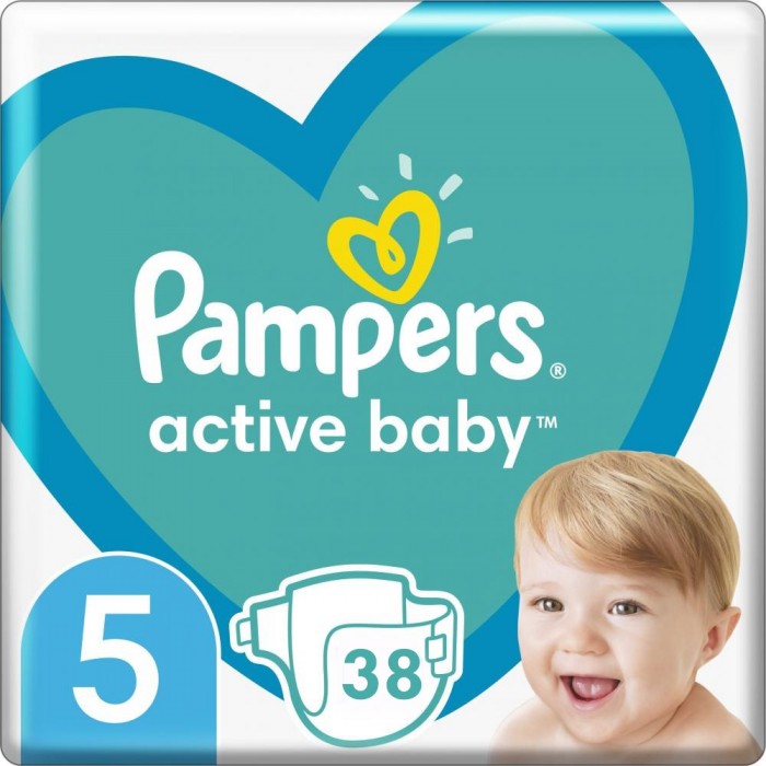 Подгузники Pampers Active Baby размер 5 (11 - 16 кг), 38 шт - 